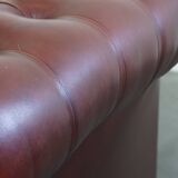 English Cowhide Leather Chesterfield Armchair