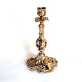 Bronze rockery candle holder