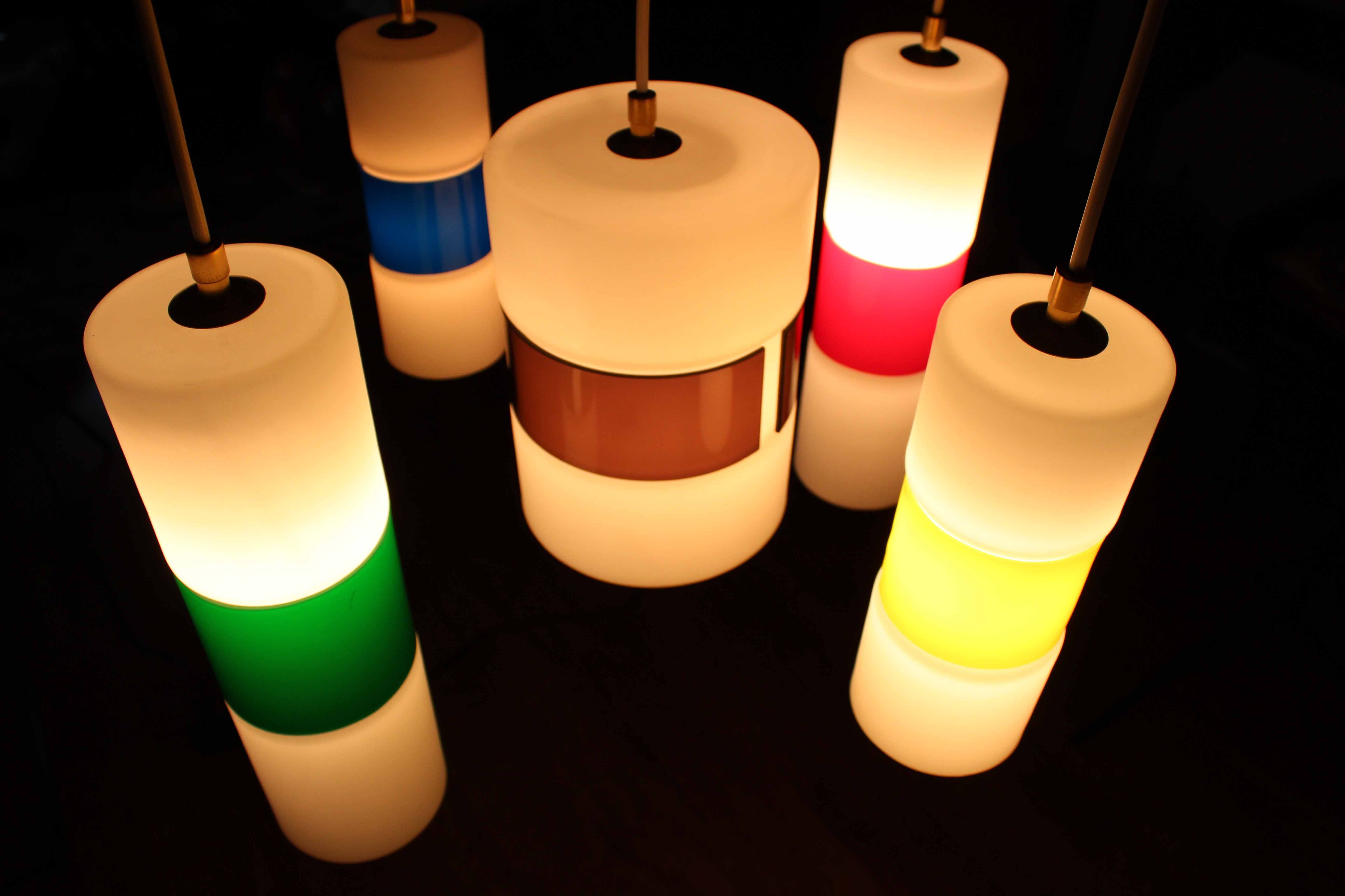 Chandelier with vintage suspensions