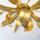 Gold leaf metal flower wall light Florentine wall light wheat ears