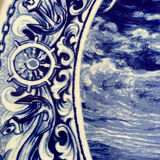 Delft plate sailboat motif