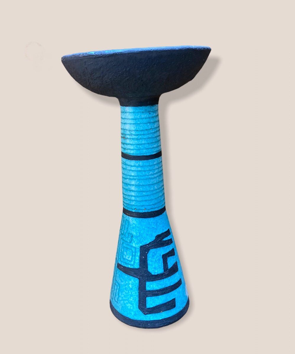 Modernist Ceramic Candle holder, Egyptian Inspired in The Taste Of Francine Delpierre
