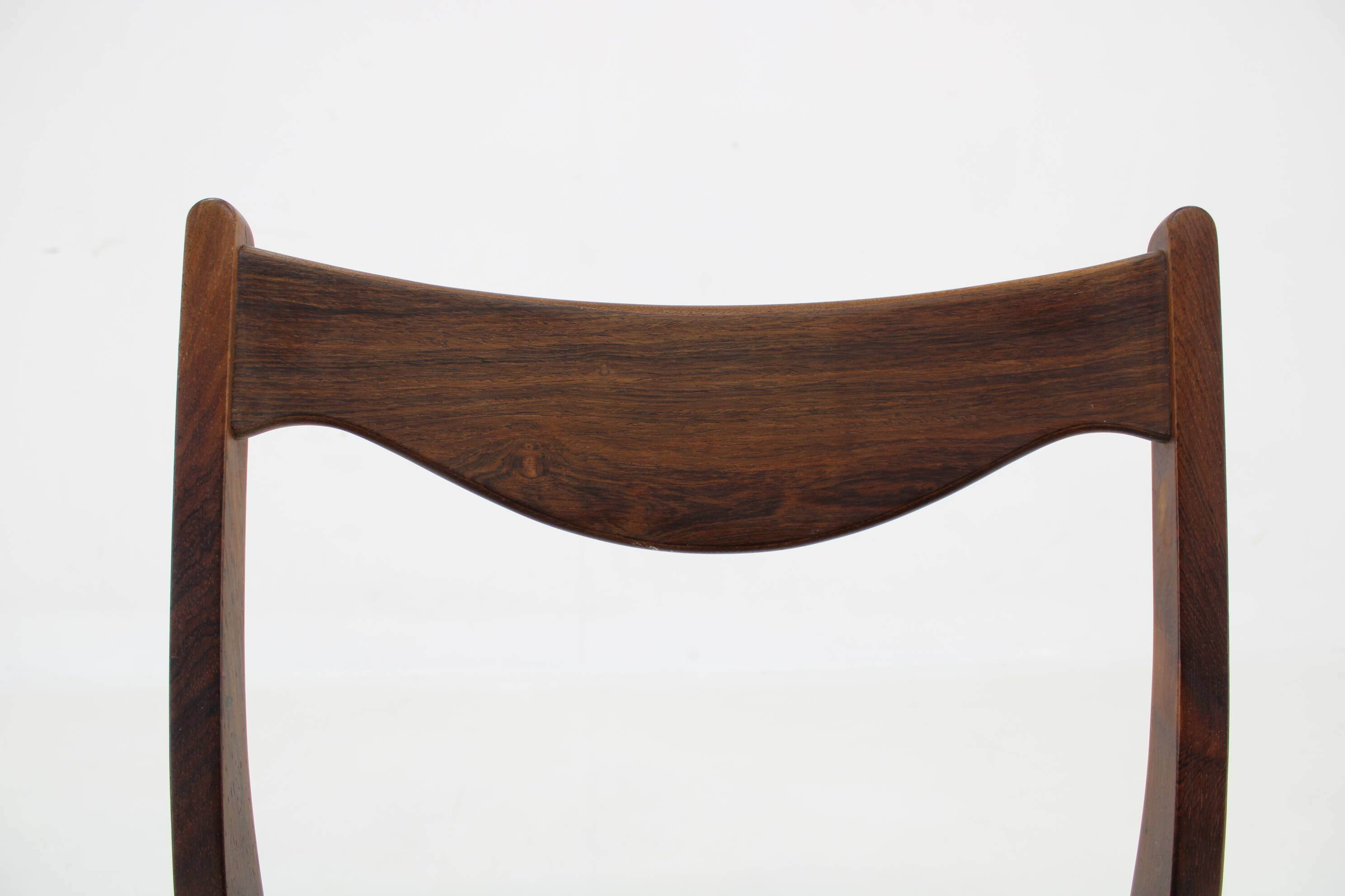 1960s Arne Wahl Iversen Set of Four Dining Chairs for Glyngøre Stolefabrik, Denmark