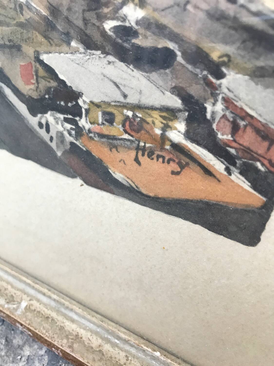 Aquarelle début 20ème siècle le Pont Neuf signée « Henry »