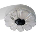 Mid Century modernist frosted glass flush mount ceiling or wall light fixture lamp, 1960s
