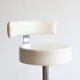 Chrome bar stool in white skai, 1960s.
