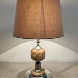 Living room lamp in onyx and chrome metal of the 70s