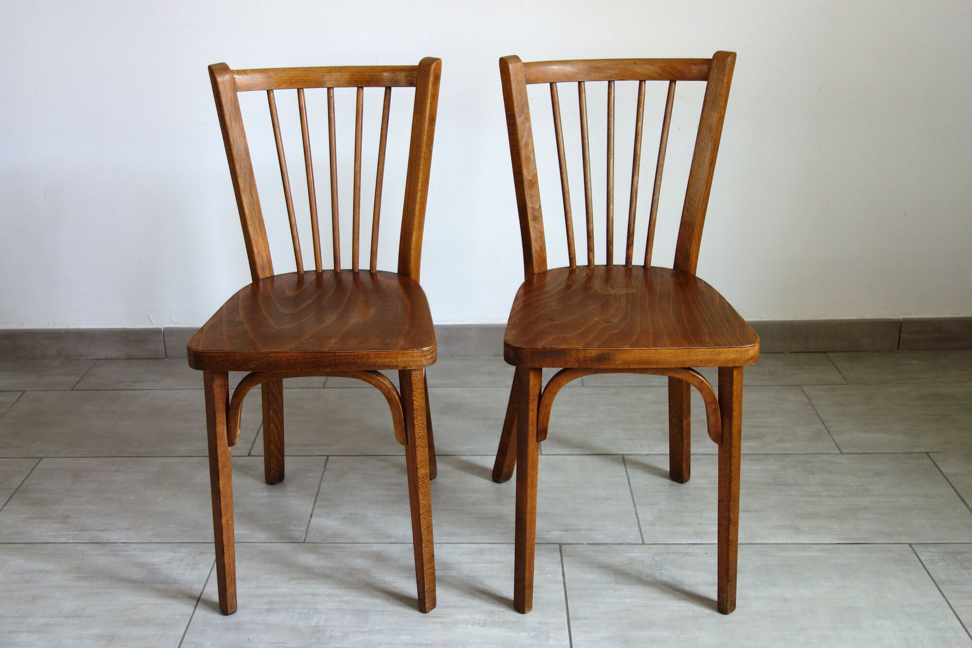 Pair of Baumann bistro chairs 50s/60s