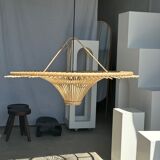 Suspension rattan saucer iron frame D:120 H:60