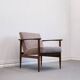 Mid Century Easy Chair in warm gray textile.