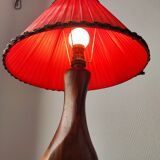 Lampe brutaliste 1950/60 bois d'olivier