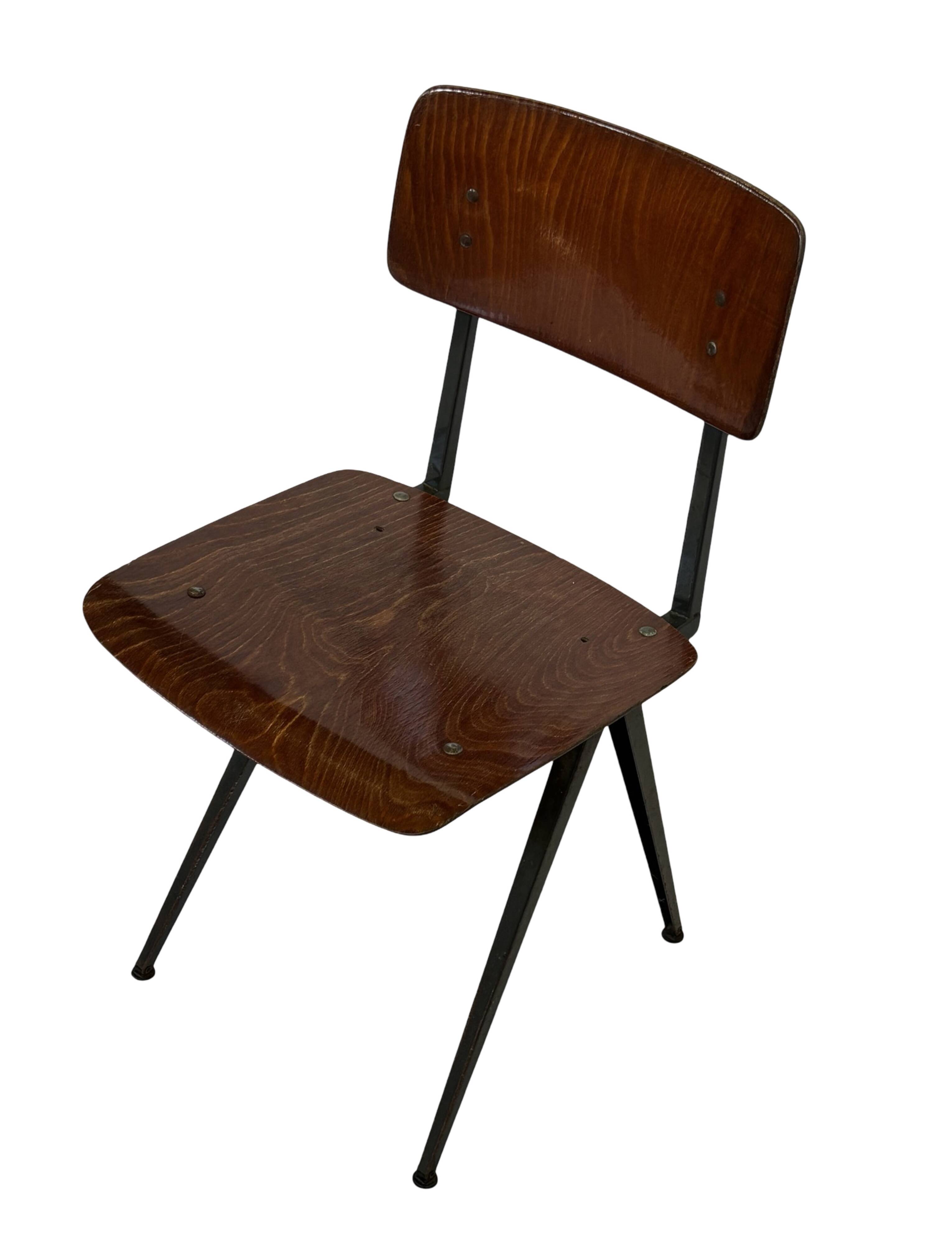 Vintage Marko holland industrial school chair 60's netherlands design