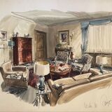 Painting decorative art interior architecture 30-50s
