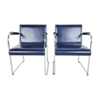 Pair of rare armchairs by Arrben Italy, 1980s