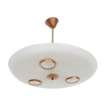Suspension en verre et laiton