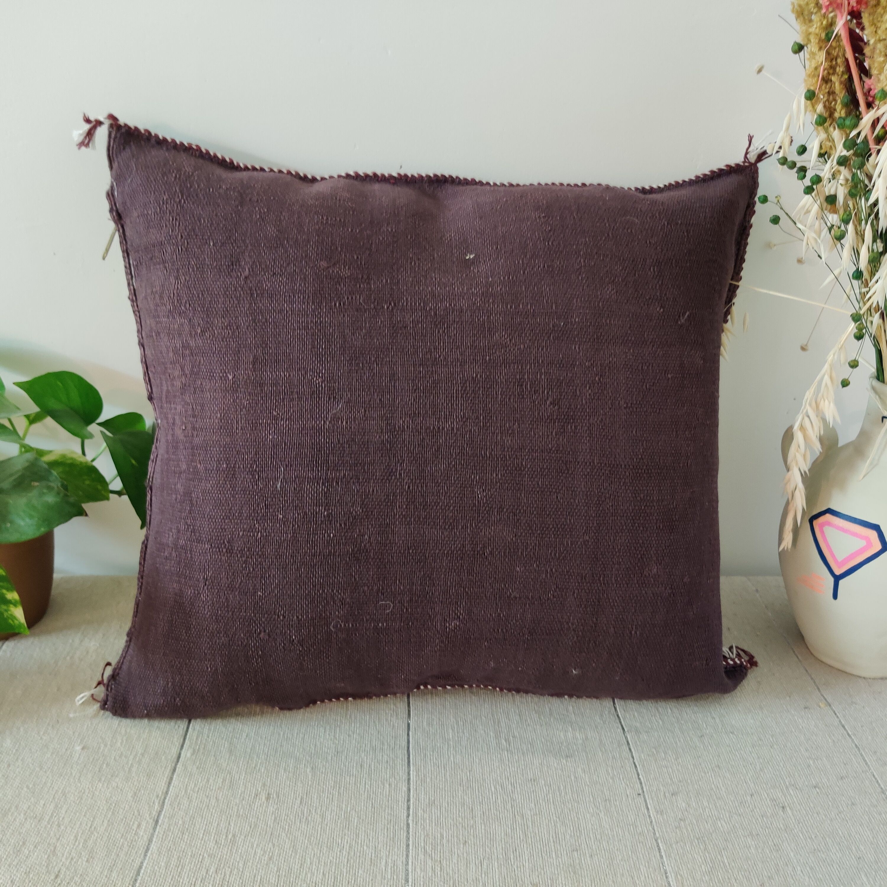 Moroccan Sabra Cushion in Cactus Silk  50x45cm