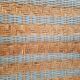 Vintage set of 2 garden woven rattan chairs - sky blue nets - 40