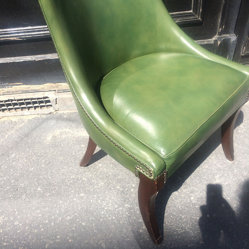 Vintage leather-like armchair