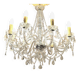 Glass chandelier with polypropylene arms – 9 lights