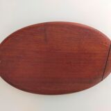 Vintage wooden travel mirror signed