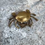 Vintage brass ashtray crab