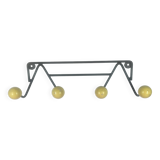 Coat rack round iron and wooden balls 40 cm