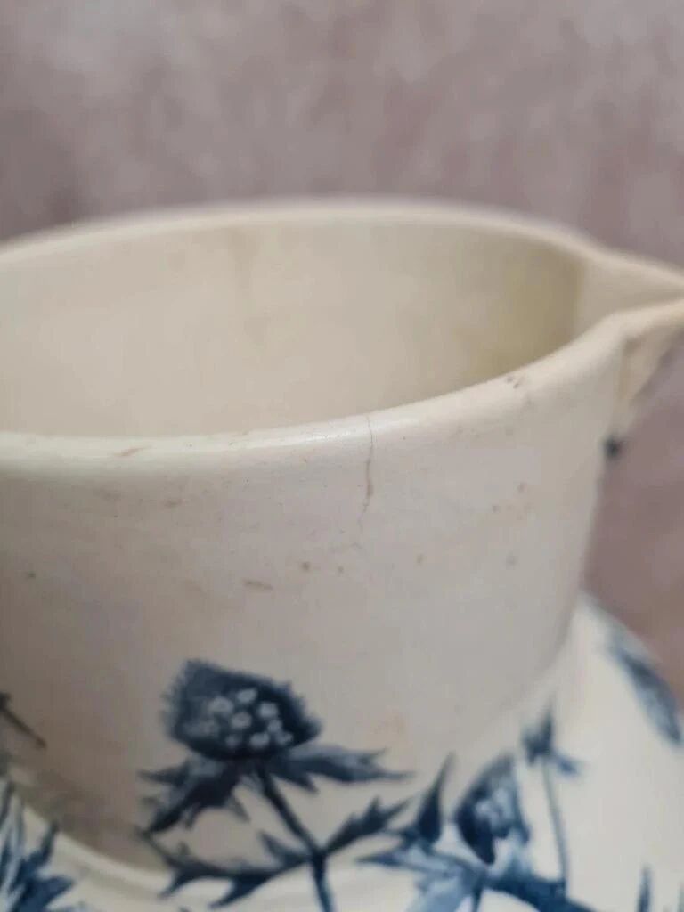Antique pitcher Jules Vieillard Bordeaux – Chardon model – Ironstone