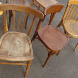 6 mismatched bistro chairs