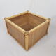 Square-shaped indoor gardener in vintage rattan bamboo