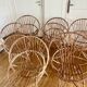 7 vintage rattan armchairs
