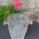 Ice bucket and whiskey decanter made of vintage chiseled transparent glass