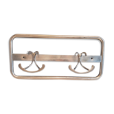 porte manteaux en aluminium avec 2 patères des années 60
