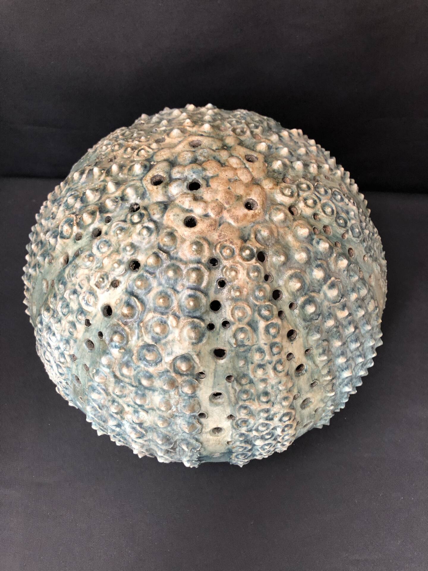 Vintage ceramic forming urchin - signed