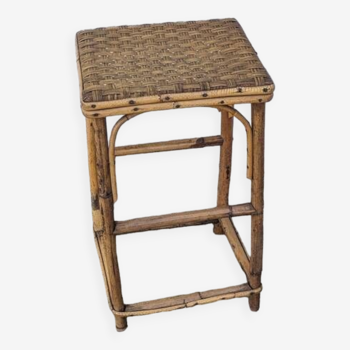 Tabouret haut, sellette en bambou