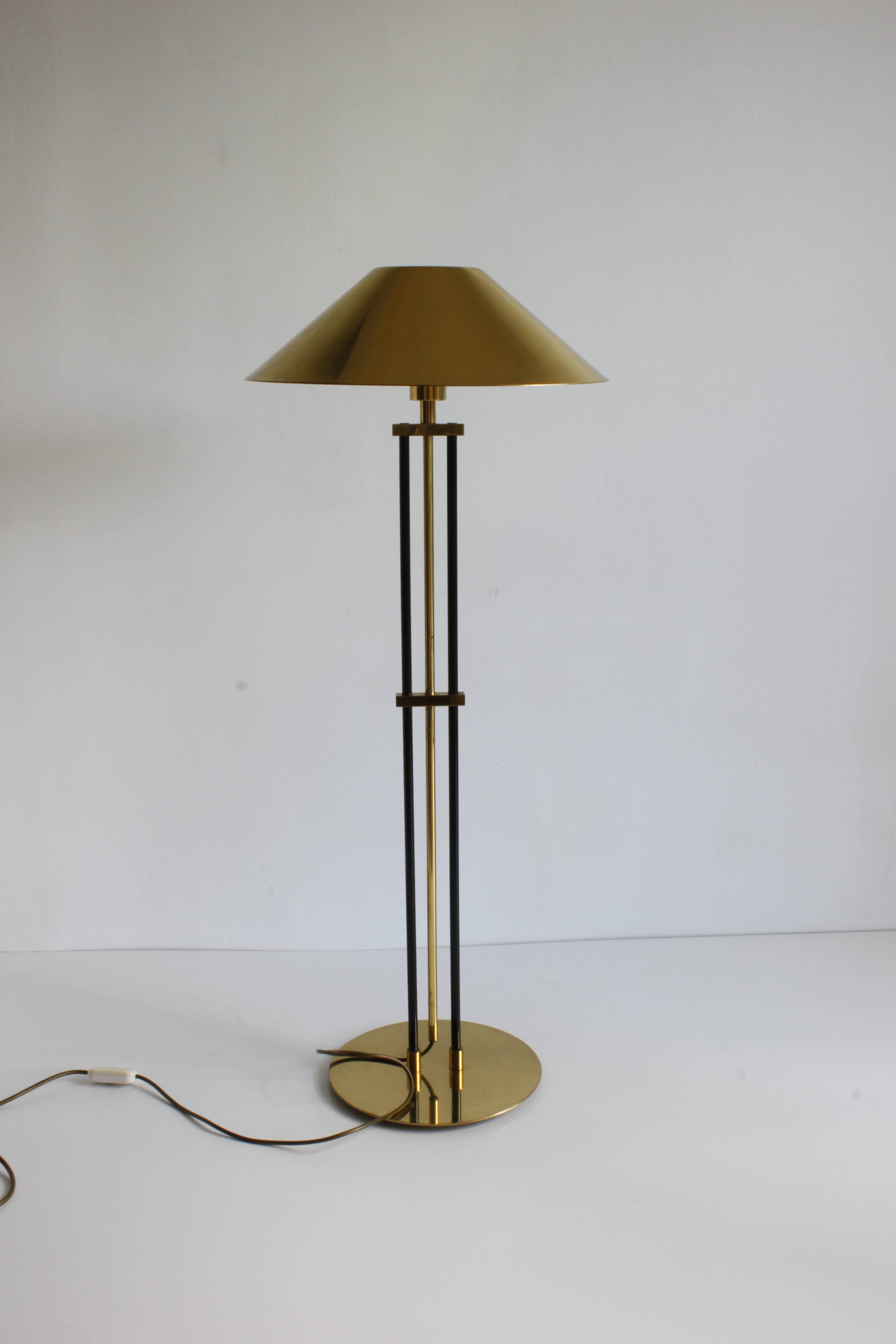 Brass floor lamp by Baulmann Leuchten Germany, 1970s.