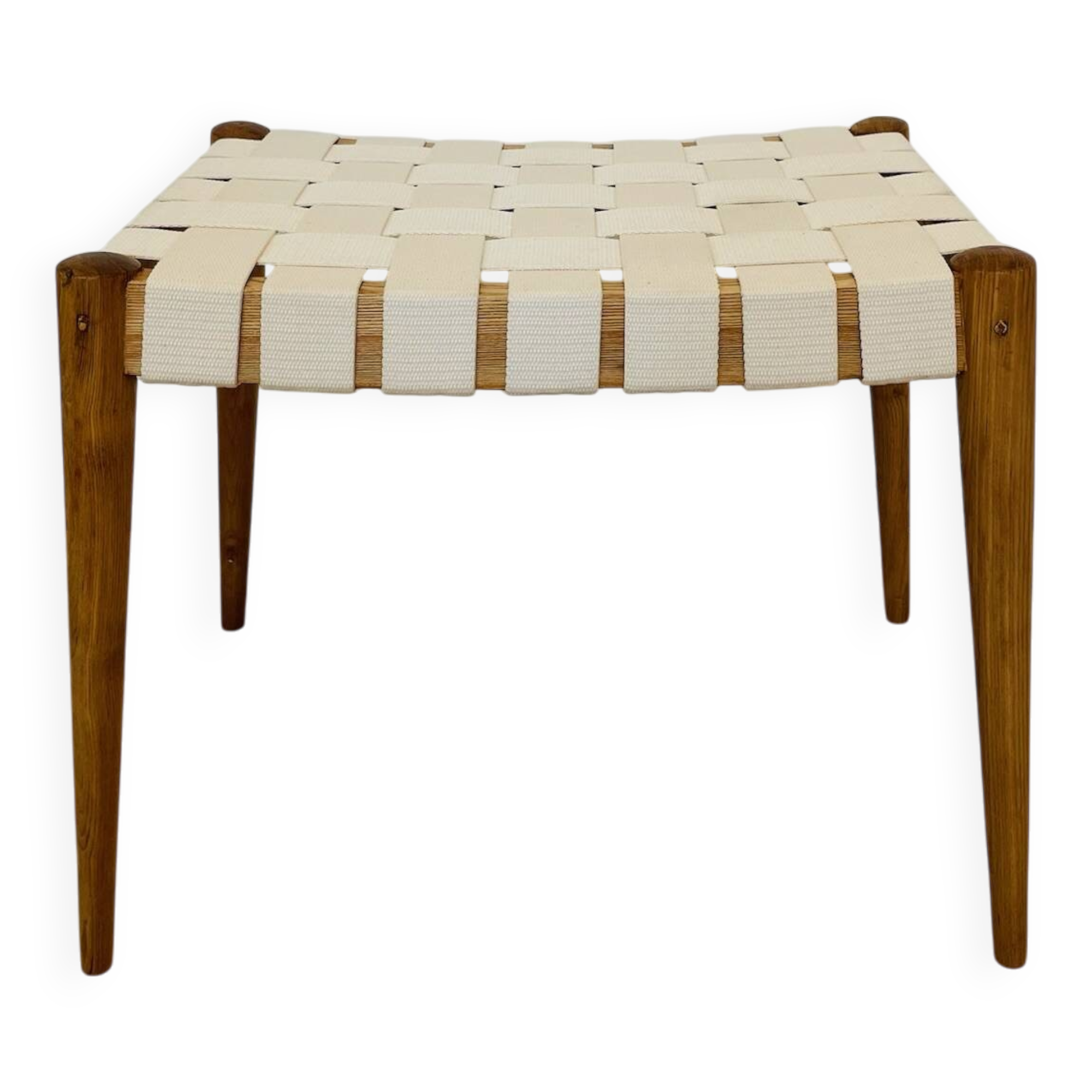 Vintage Wooden Ottoman from Czechoslovakia 1970’s