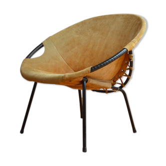 Circle chair by Lusch Erzeugnis 1960 vintage