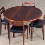 Table extensible scandinave en palissandre - 1960