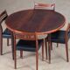 Table extensible scandinave en palissandre - 1960