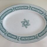 Plat ovale ancien en faïence Léon Bertrand Bordeaux
