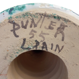 Ceramic candle holder signed