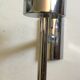 Chrome and vintage glass sconce
