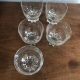 Lot of 5 small vintage glasses