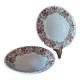 Set of 2 Vintage floral decor soup plates