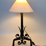 Brutalist tripod wrought iron lamp base 1950/1960.
