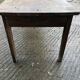 Antique farmhouse table in solid oak with tapered legs and 1 drawer at the end.