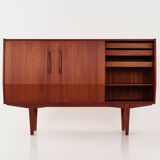 Teak highboard, Danish design, 1970s, production: Denmark