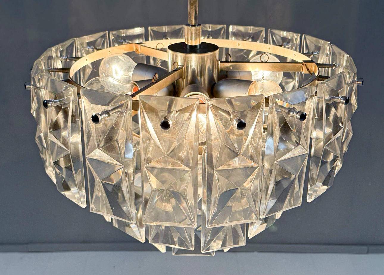 Mid-century chandelier/ceiling lamp by Kinkeldey, Germany, 1970s.