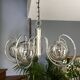 Lustre 5 boules chrome et verre fumé 1960