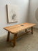 Table en orme de style brutaliste par Aranjou